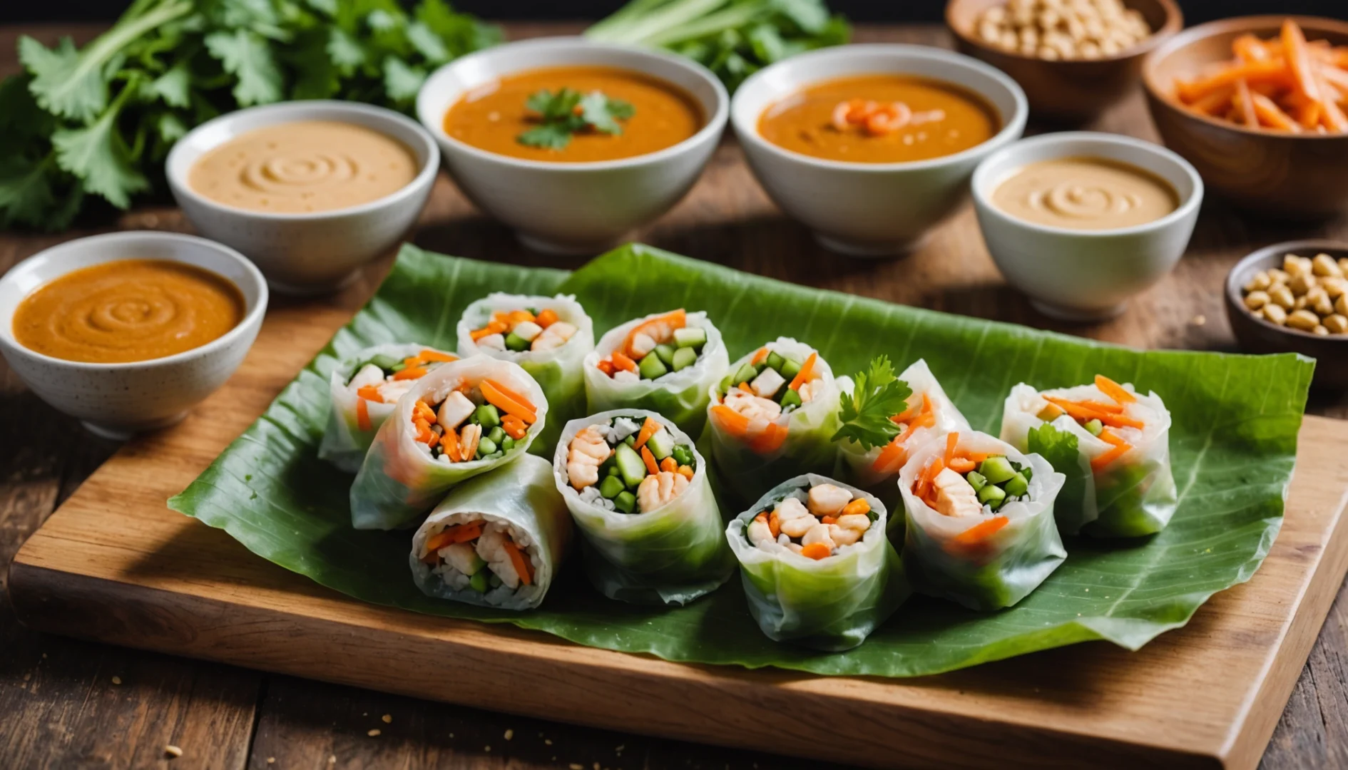 sauce cacahuètes rouleaux de printemps